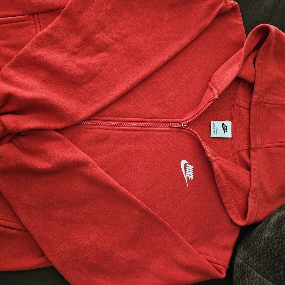 Nike Red Zip-Up Hoodie